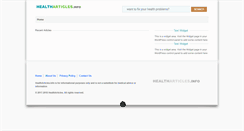 Desktop Screenshot of healtharticles.info